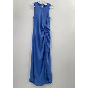 House of Harlow 1960 Sleeveless Ruched Dress Blue Women Size Medium